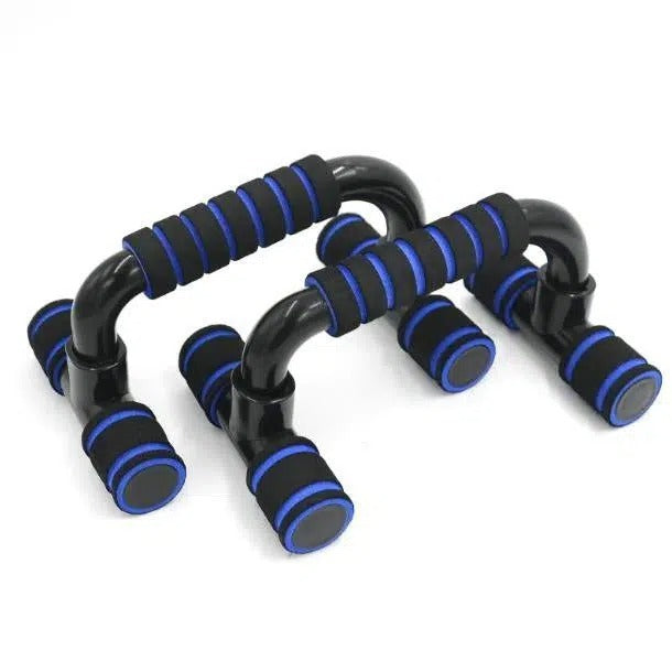 Side view of push up bars for chest highlighting non-slip base and sturdy frame design