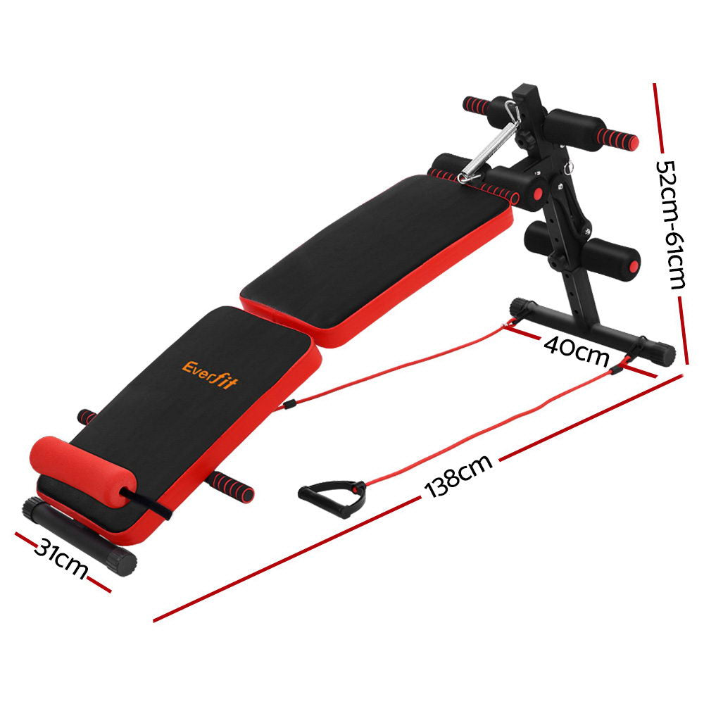 adjustable weight bench Everfit foldable home gym bench full view