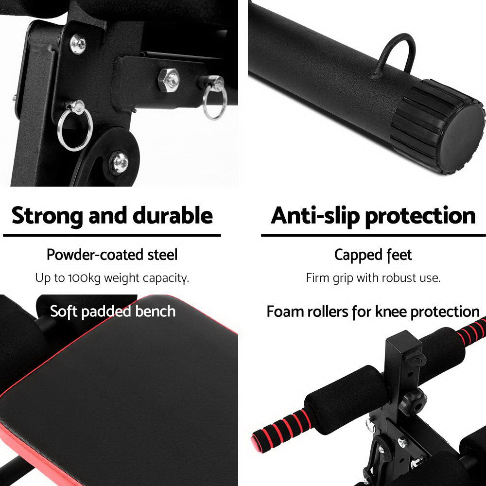adjustable weight bench Everfit adjustment mechanism and incline detail