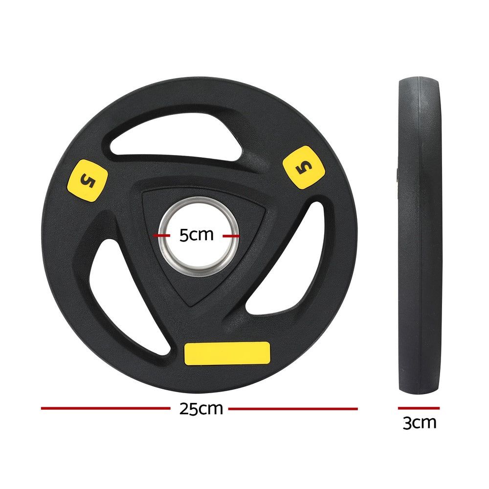 olympic weight plates 5kg barbell compatible for home gym training