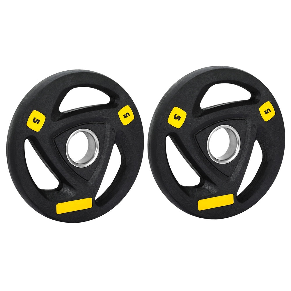 olympic weight plates 5kg pair black design for strength training workouts
