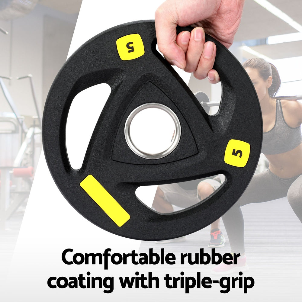 olympic weight plates 5kg grip handle design for safe lifting and control