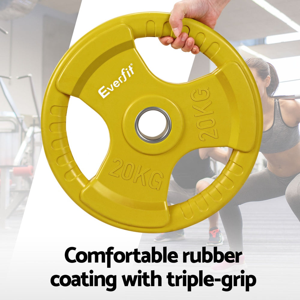 olympic weight plates triple grip design for safe handling and controlled lifting