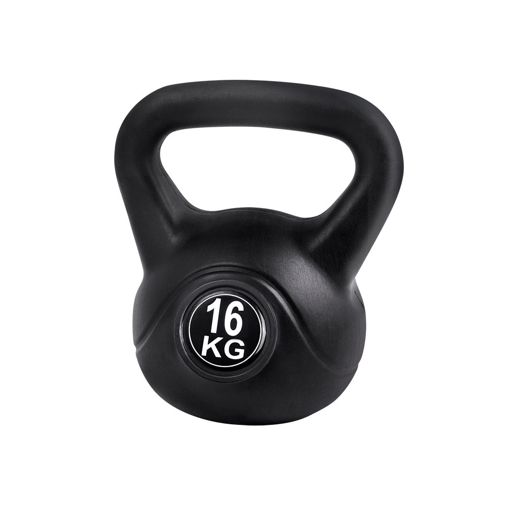 kettlebell set 16kg black for strength training and home gym workouts