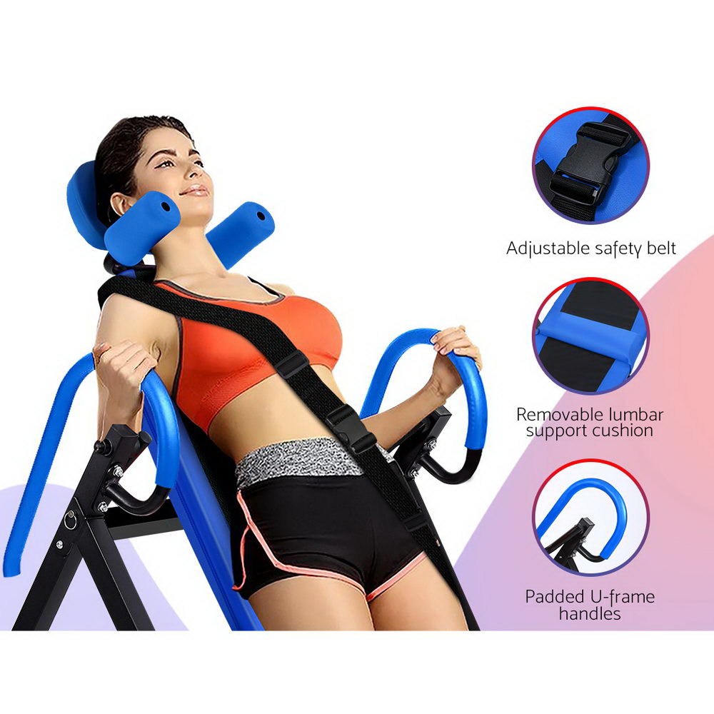 inversion table for back stretching spinal decompression and recovery
