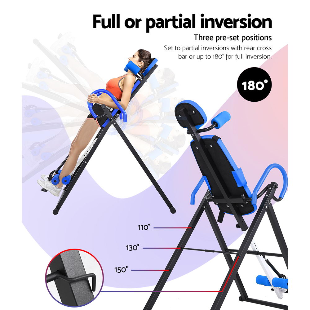 inversion table adjustable angles for back stretching and spinal decompression