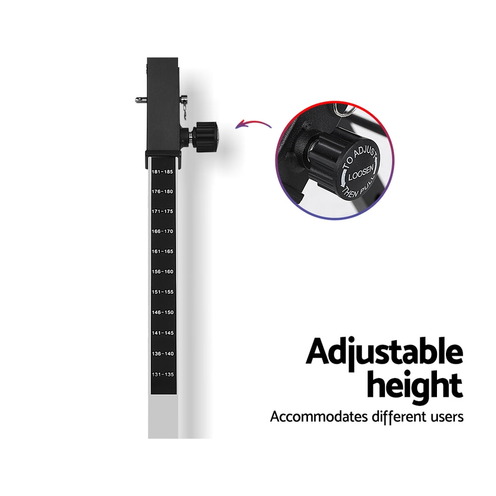 inversion table height adjustment chart for proper setup and use