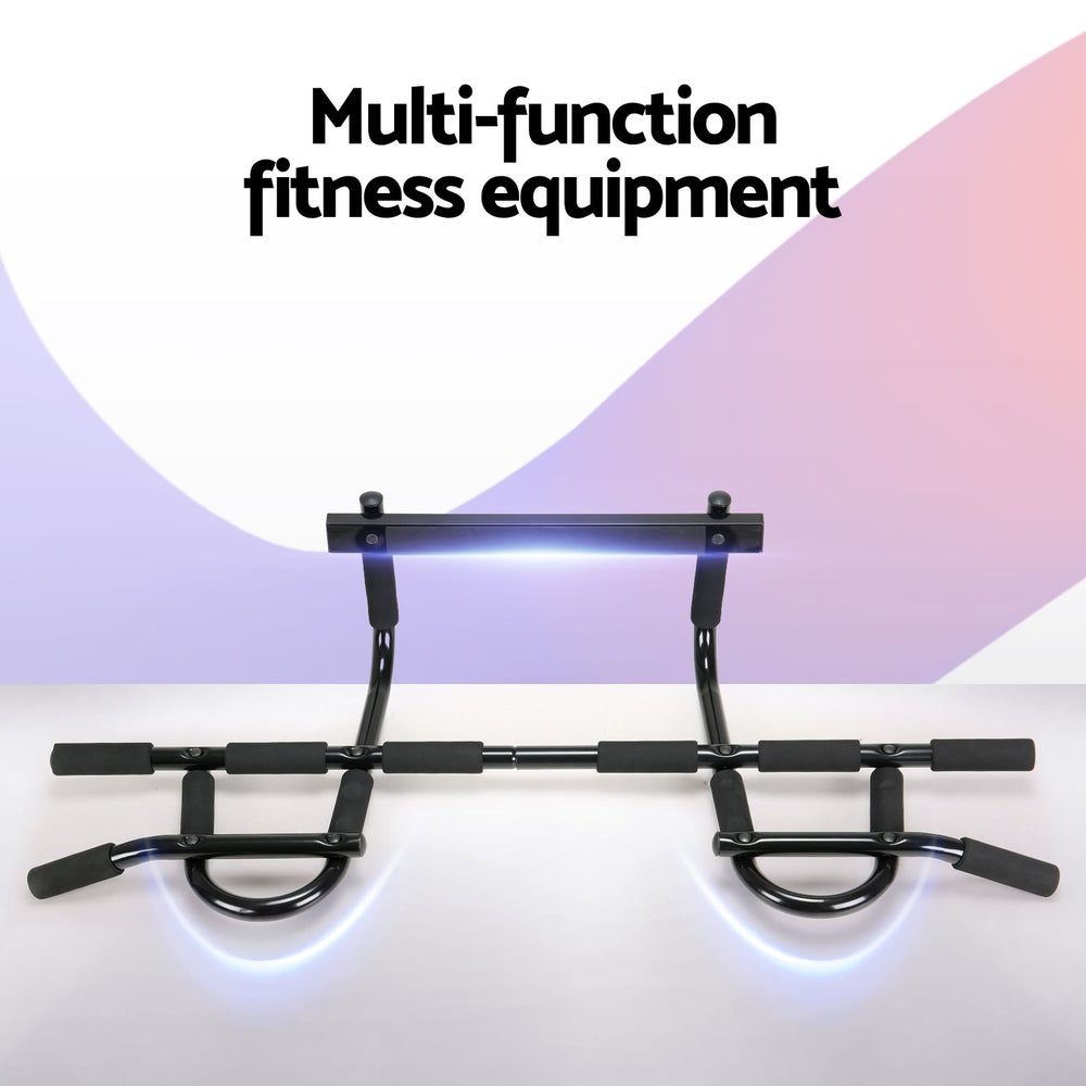 doorway pull up bar with multiple grip positions for back and arm workouts