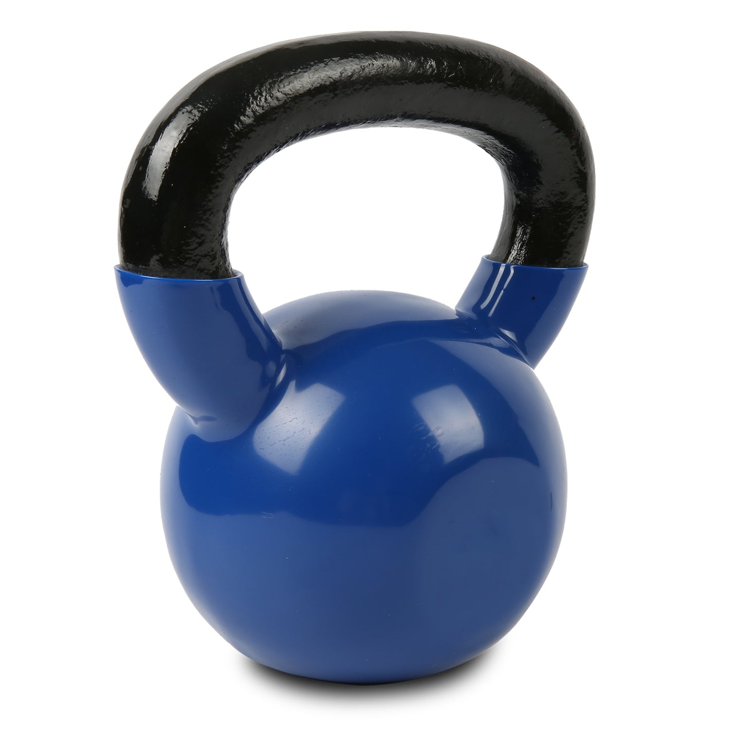 10kg kettlebell ergonomic handle blue vinyl grip strength training