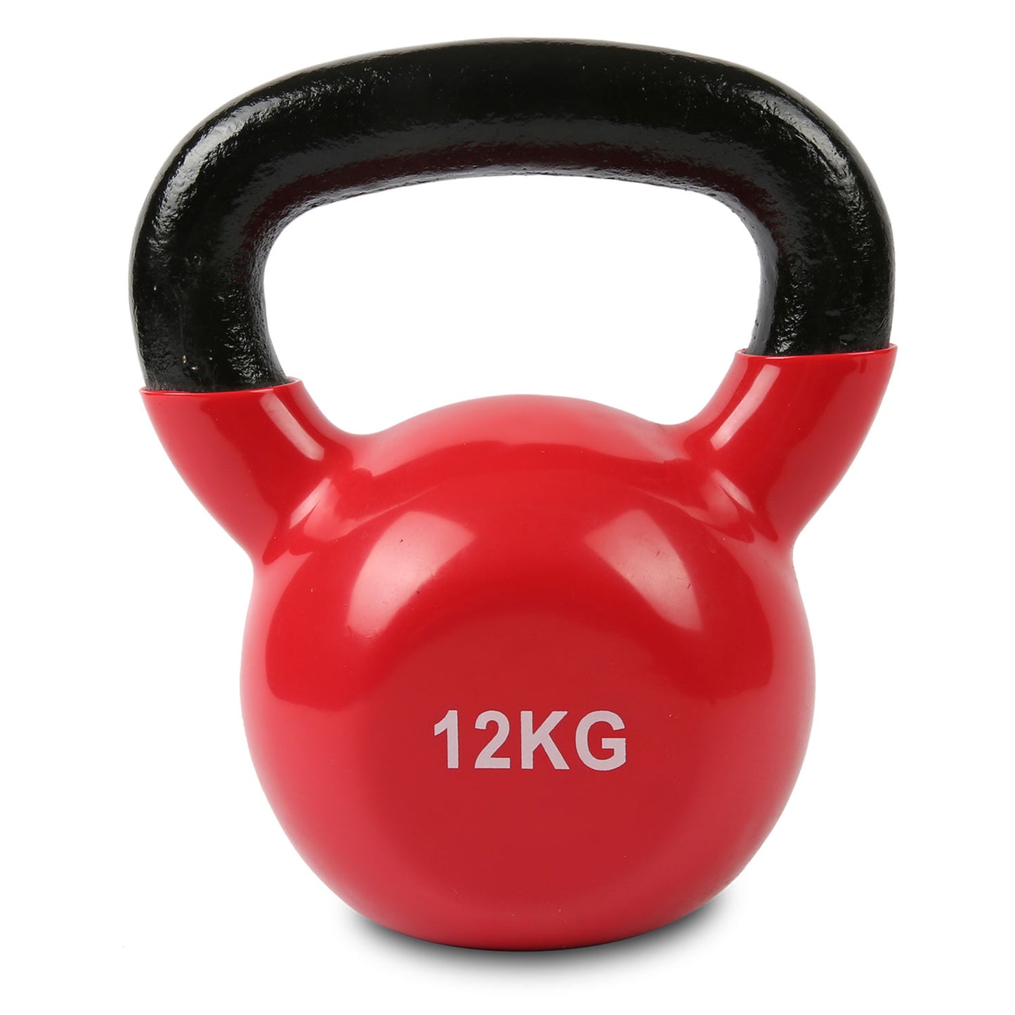 12kg kettlebell red vinyl home gym strength training weight