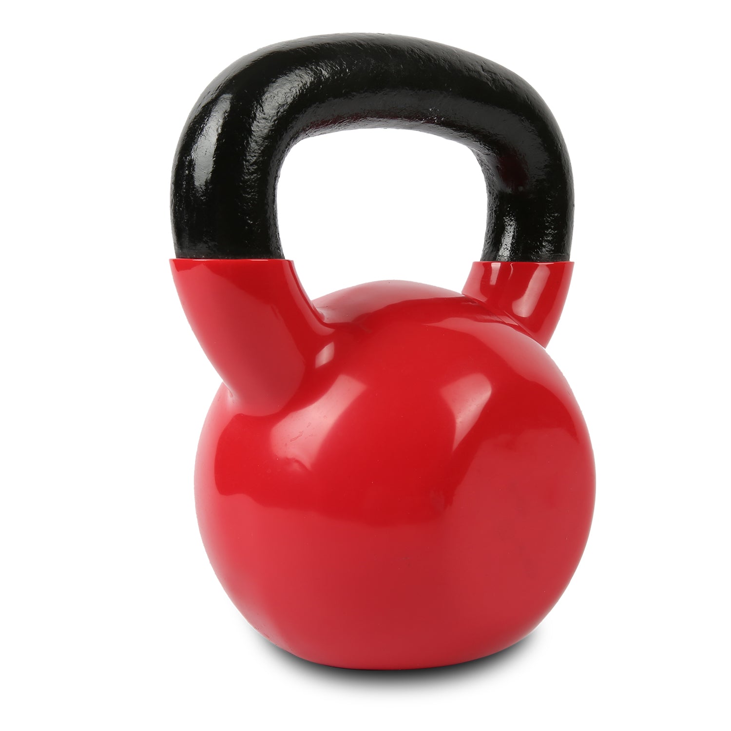 12kg kettlebell ergonomic handle red vinyl grip strength training