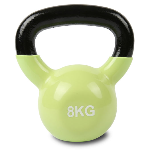 8kg kettlebell green vinyl home gym strength training weight
