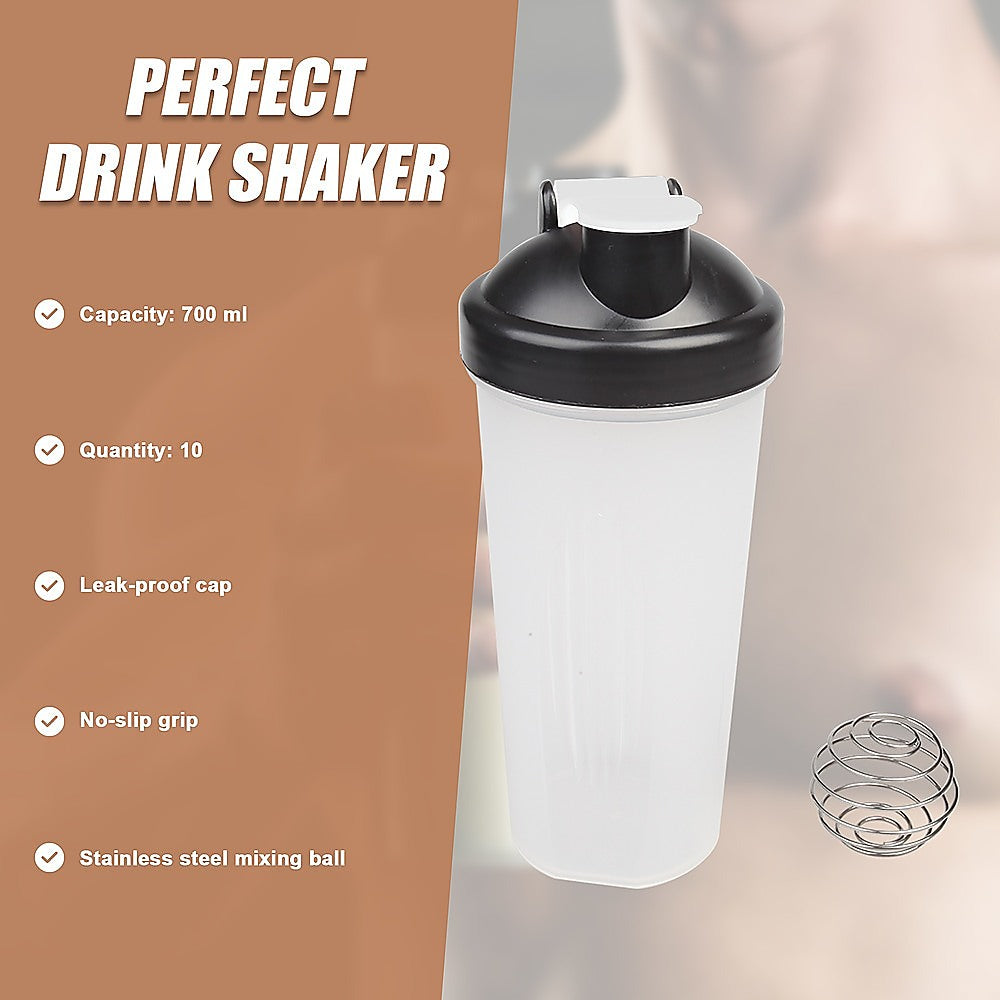 protein shaker bottle features leak proof lid and easy mixing design
