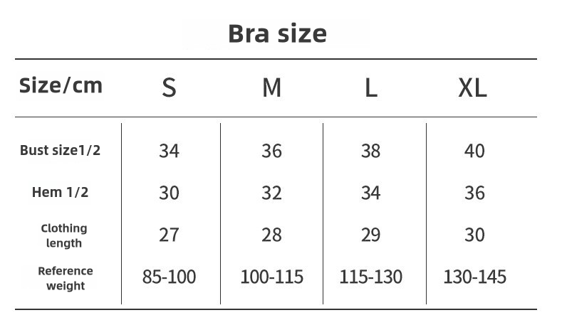 gym wear sizing guide for womens activewear leggings and sports bra measurements