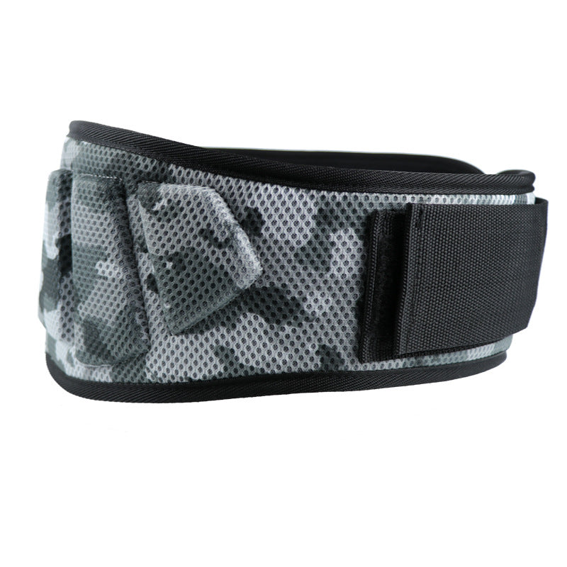 grey camo weightlifting belt gym belt for squats deadlifts and lumbar support